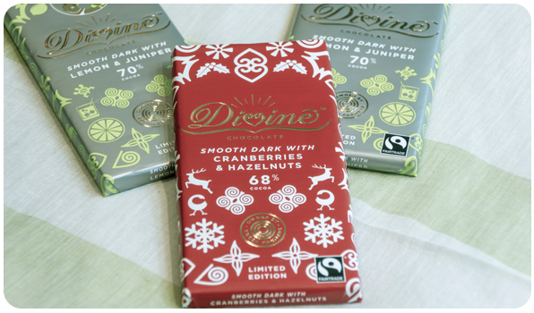CHOKOLADE PLADER FRA DIVINE CHOCOLATE.
