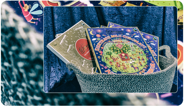 NU HAR VI FÅET ÅRETS JULEKALENDERE FRA DIVINE CHOCOLATES.